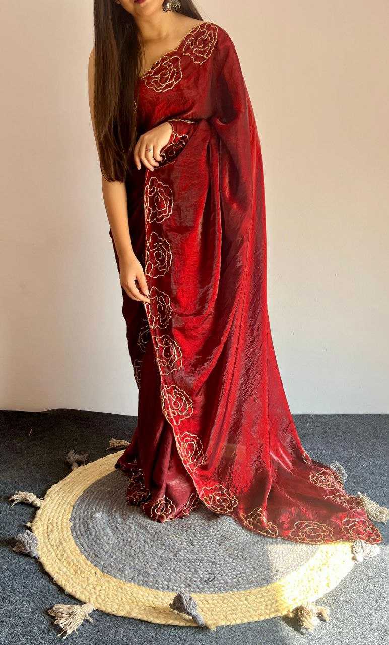 Ynf Silk KESH518 4369 Sarees Wholesale Party Wear Sarees Fancy Sarees Hand Work Sarees Manufacturer