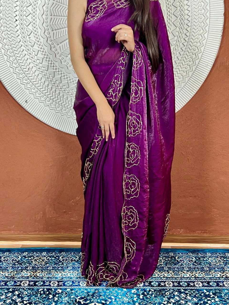 Ynf Silk KESH518 4369 Sarees Wholesale Party Wear Sarees Fancy Sarees Hand Work Sarees Manufacturer