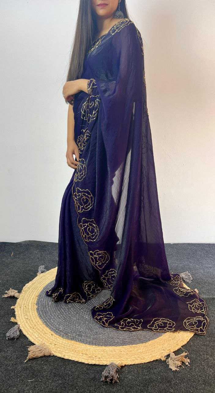 Ynf Silk KESH518 4369 Sarees Wholesale Party Wear Sarees Fancy Sarees Hand Work Sarees Manufacturer