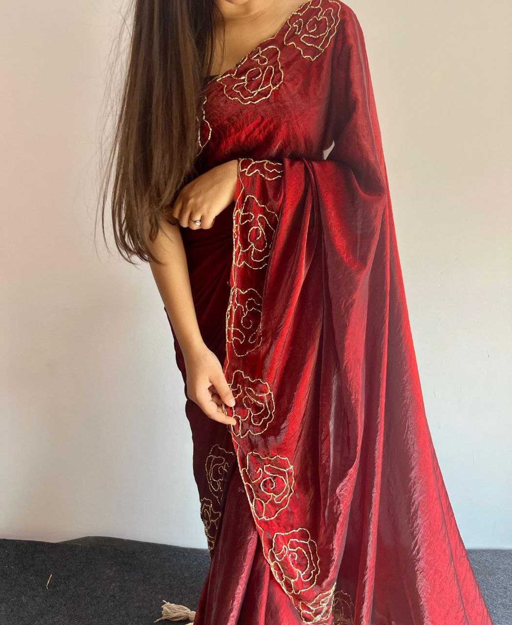 Ynf Silk KESH518 4369 Sarees Wholesale Party Wear Sarees Fancy Sarees Hand Work Sarees Manufacturer