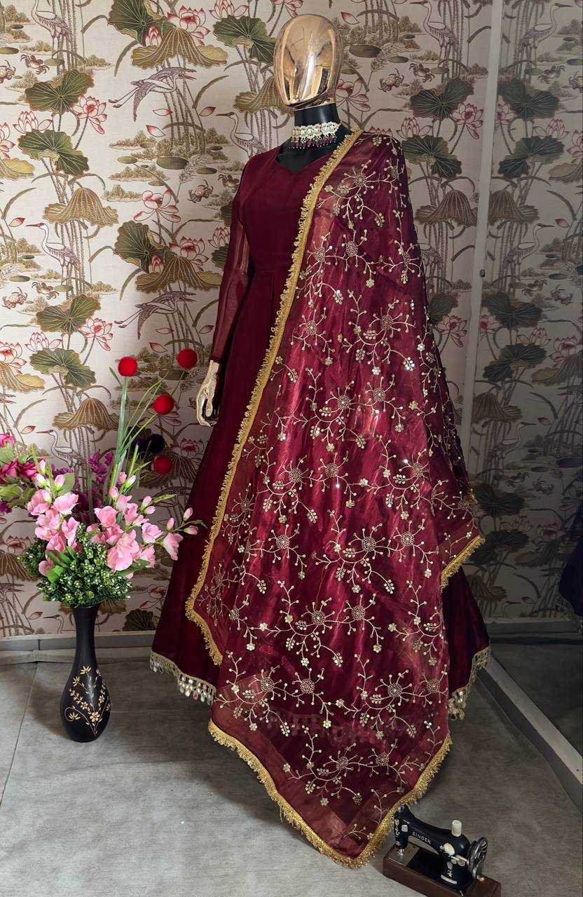 Ynf Silk KESH533 5033 Gowns Wholesale Fancy Gowns Embroidery Gowns Anarkali Gown Sequin Gowns Manufacturer