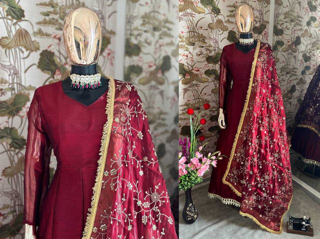 Ynf Silk KESH533 5033 Gowns Wholesale Fancy Gowns Embroidery Gowns Anarkali Gown Sequin Gowns Manufacturer