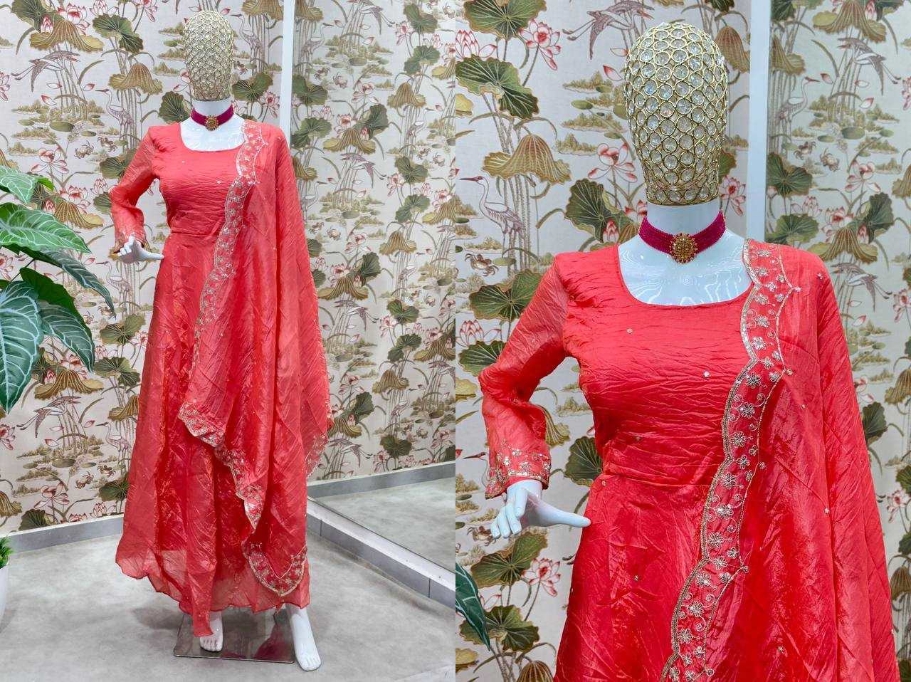 Ynf Silk KESH533 5101 Gowns Wholesale Fancy Gowns Embroidery Gowns Long Gowns Sequin Gowns Manufacturer