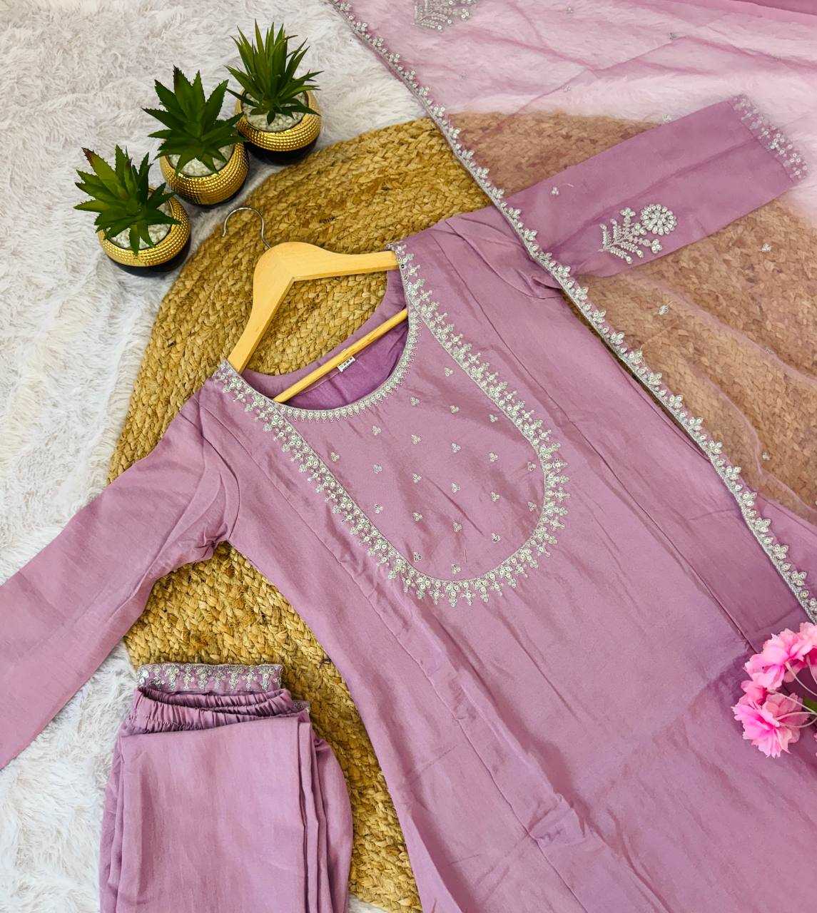 Ynf Silk KESH537 Nidhi Suits & Dresses Wholesale Embroidery Suits Ladies Silk Suit Party wear suits Manufacturer