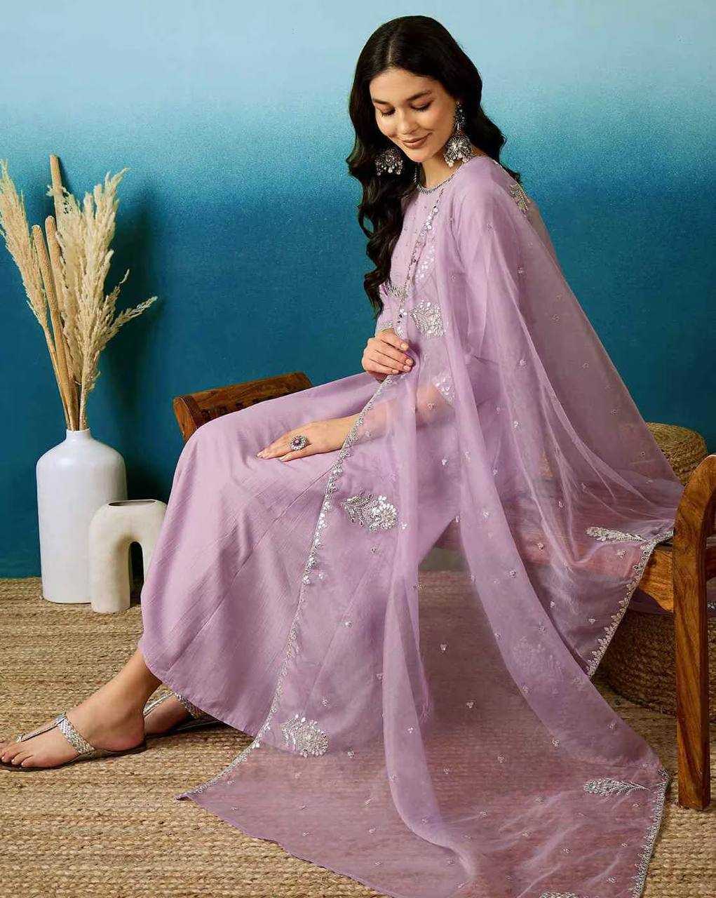 Ynf Silk KESH537 Nidhi Suits & Dresses Wholesale Embroidery Suits Ladies Silk Suit Party wear suits Manufacturer