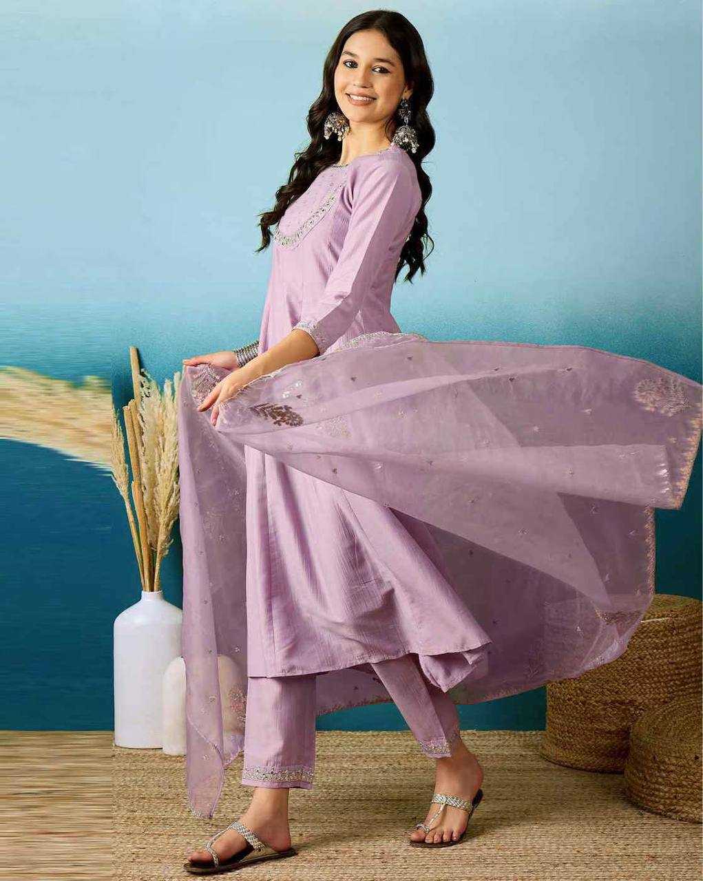 Ynf Silk KESH537 Nidhi Suits & Dresses Wholesale Embroidery Suits Ladies Silk Suit Party wear suits Manufacturer