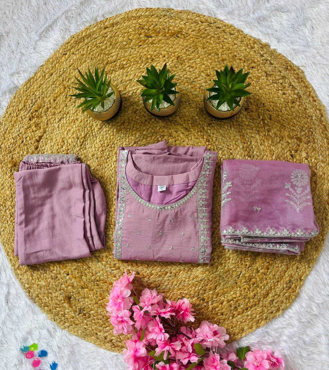 Ynf Silk KESH537 Nidhi Suits & Dresses Wholesale Embroidery Suits Ladies Silk Suit Party wear suits Manufacturer