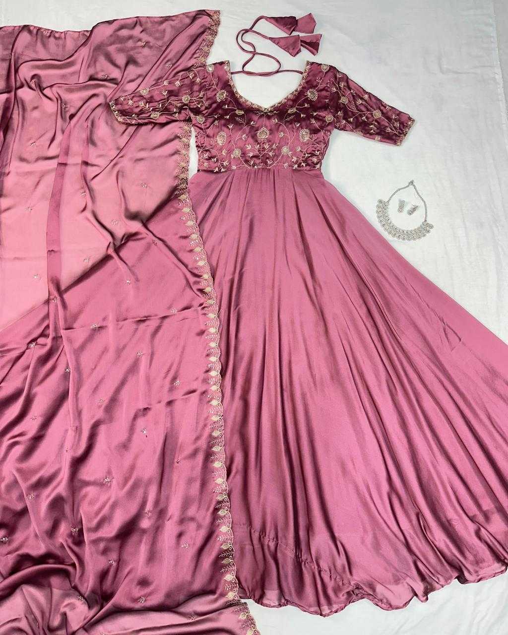 Ynf Silk RIN102 114 Gowns Festive Collections Wholesale Embroidery Gowns Rakhi Collections Manufacturer