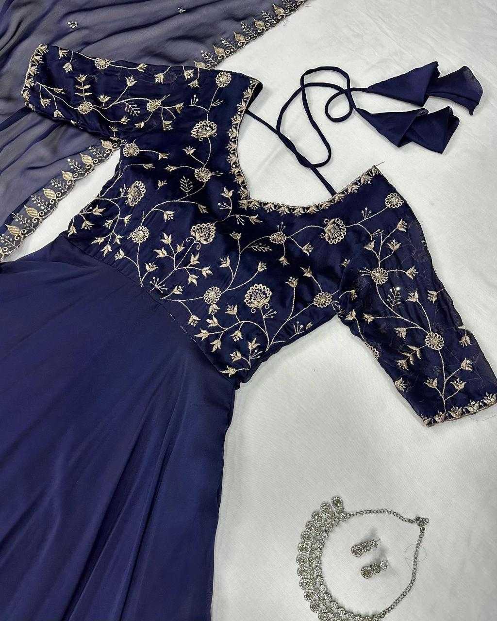 Ynf Silk RIN102 114 Gowns Festive Collections Wholesale Embroidery Gowns Rakhi Collections Manufacturer