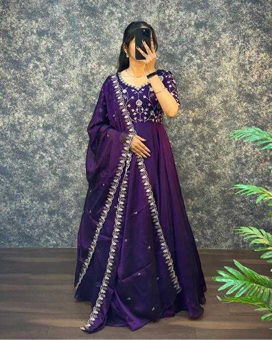 Ynf Silk RIN102 114 Gowns Festive Collections Wholesale Embroidery Gowns Rakhi Collections Manufacturer