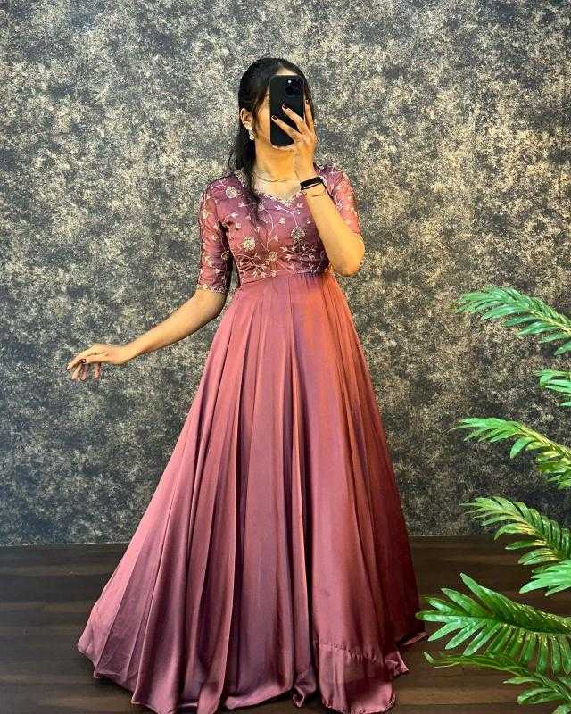 Ynf Silk RIN102 114 Gowns Festive Collections Wholesale Embroidery Gowns Rakhi Collections Manufacturer