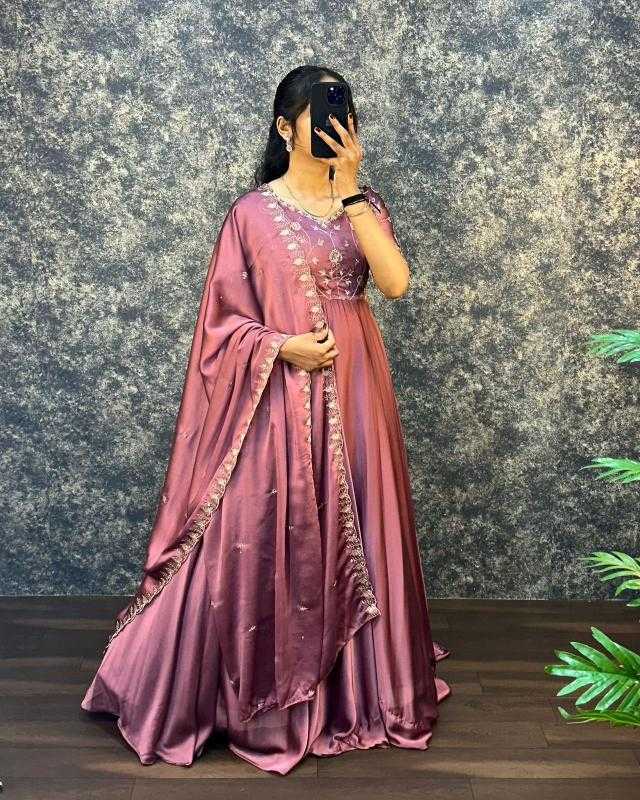 Ynf Silk RIN102 114 Gowns Festive Collections Wholesale Embroidery Gowns Rakhi Collections Manufacturer