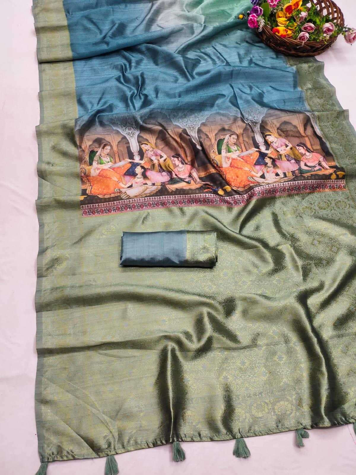 Ynf Silk RIN113 JODHA Silk Sarees Wholesale Printed Silk Saree Designer Silk Sarees Silk Sarees For Weddings Manufacturer