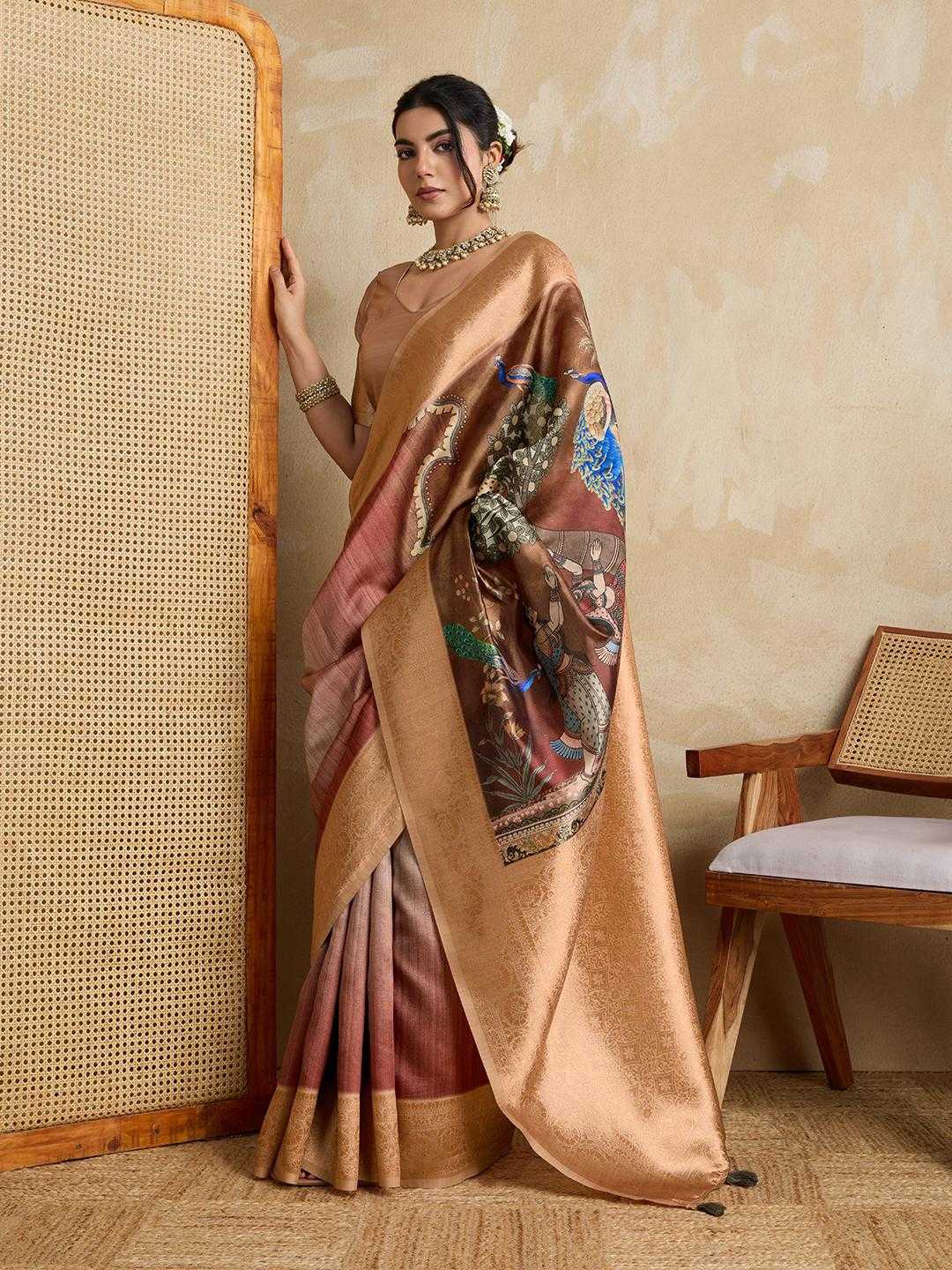 Ynf Silk RIN113 JODHA Silk Sarees Wholesale Printed Silk Saree Designer Silk Sarees Silk Sarees For Weddings Manufacturer