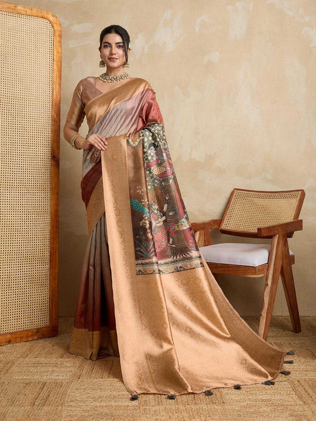 Ynf Silk RIN113 JODHA Silk Sarees Wholesale Printed Silk Saree Designer Silk Sarees Silk Sarees For Weddings Manufacturer
