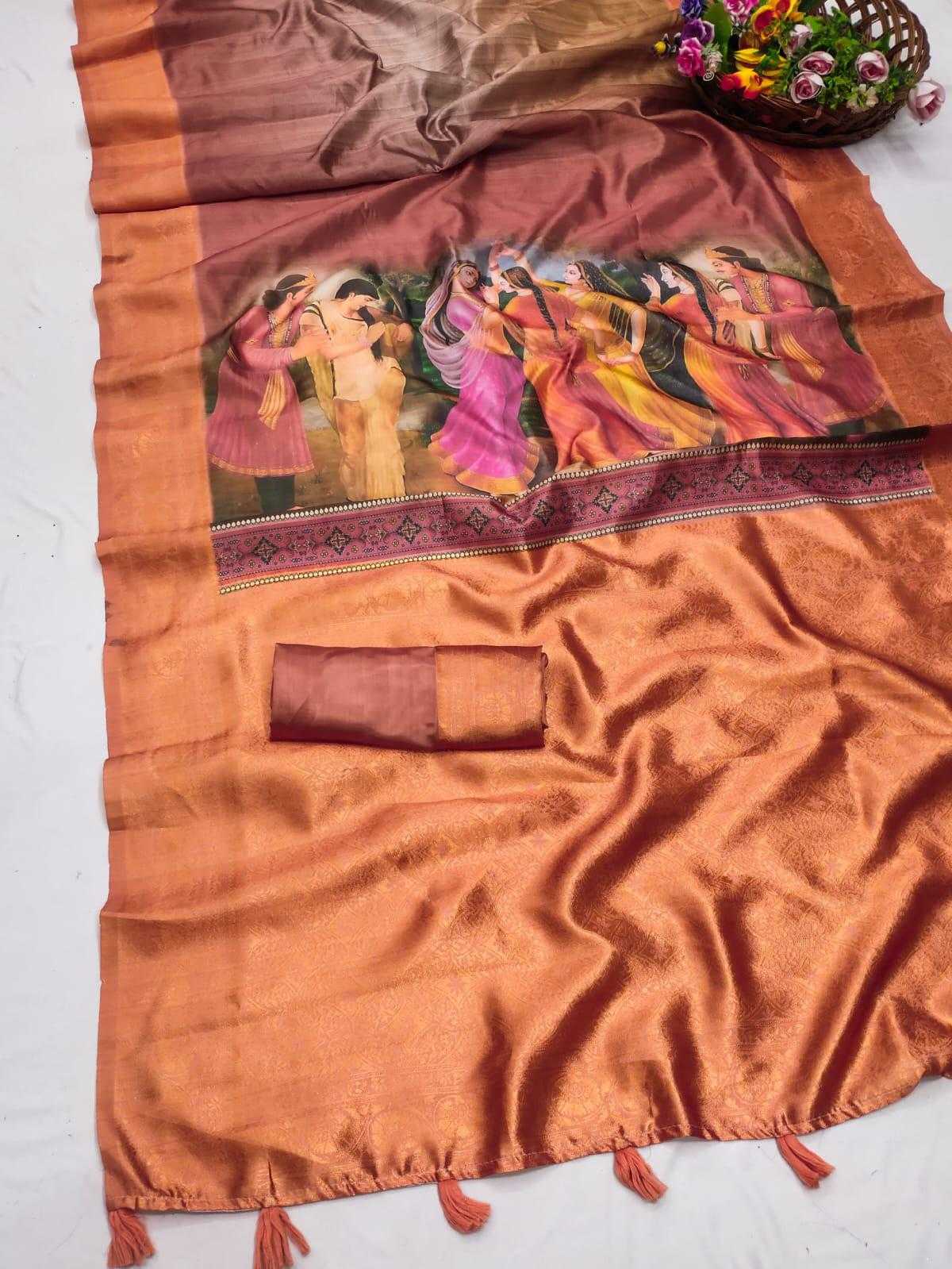 Ynf Silk RIN113 JODHA Silk Sarees Wholesale Printed Silk Saree Designer Silk Sarees Silk Sarees For Weddings Manufacturer