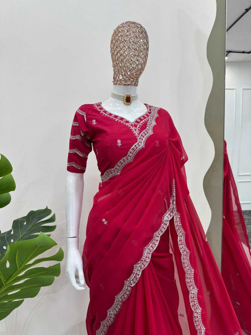 Ynf Silk RIN133 574 Sarees Wholesale Party Wear Sarees Fancy Sarees Sequence Sarees Embroidered Sarees Manufacturer