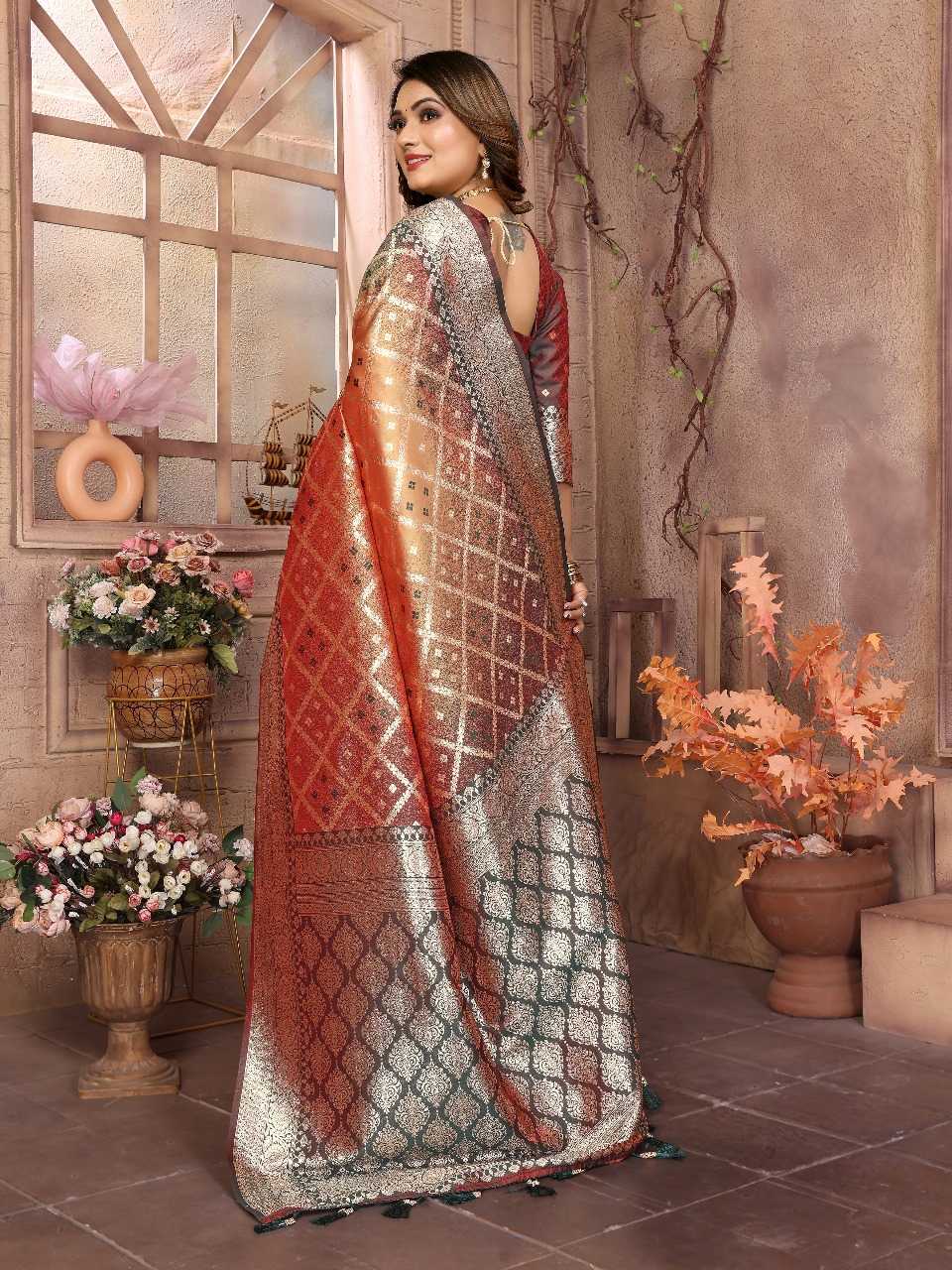 Ynf Silk RIN144 Kundan Silk Sarees Wedding Collections Festive Collections Wholesale Traditional Silk Sarees Designer Silk Sarees Silk Sarees For Weddings Manufacturer