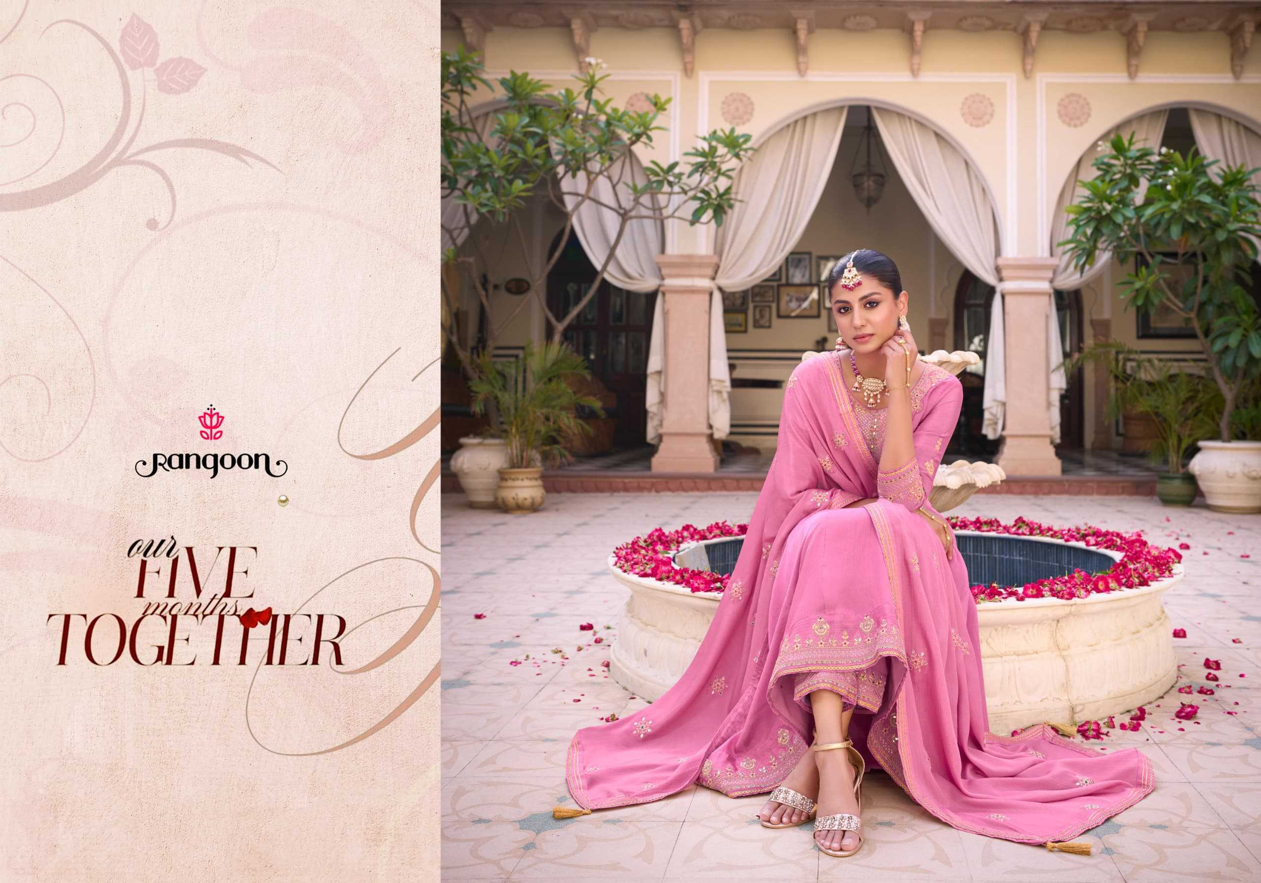 Ynf Silk RIN190 Rangoon-RAKSHA Setwise Collections Wholesale Gowns Catalogs Manufacturer