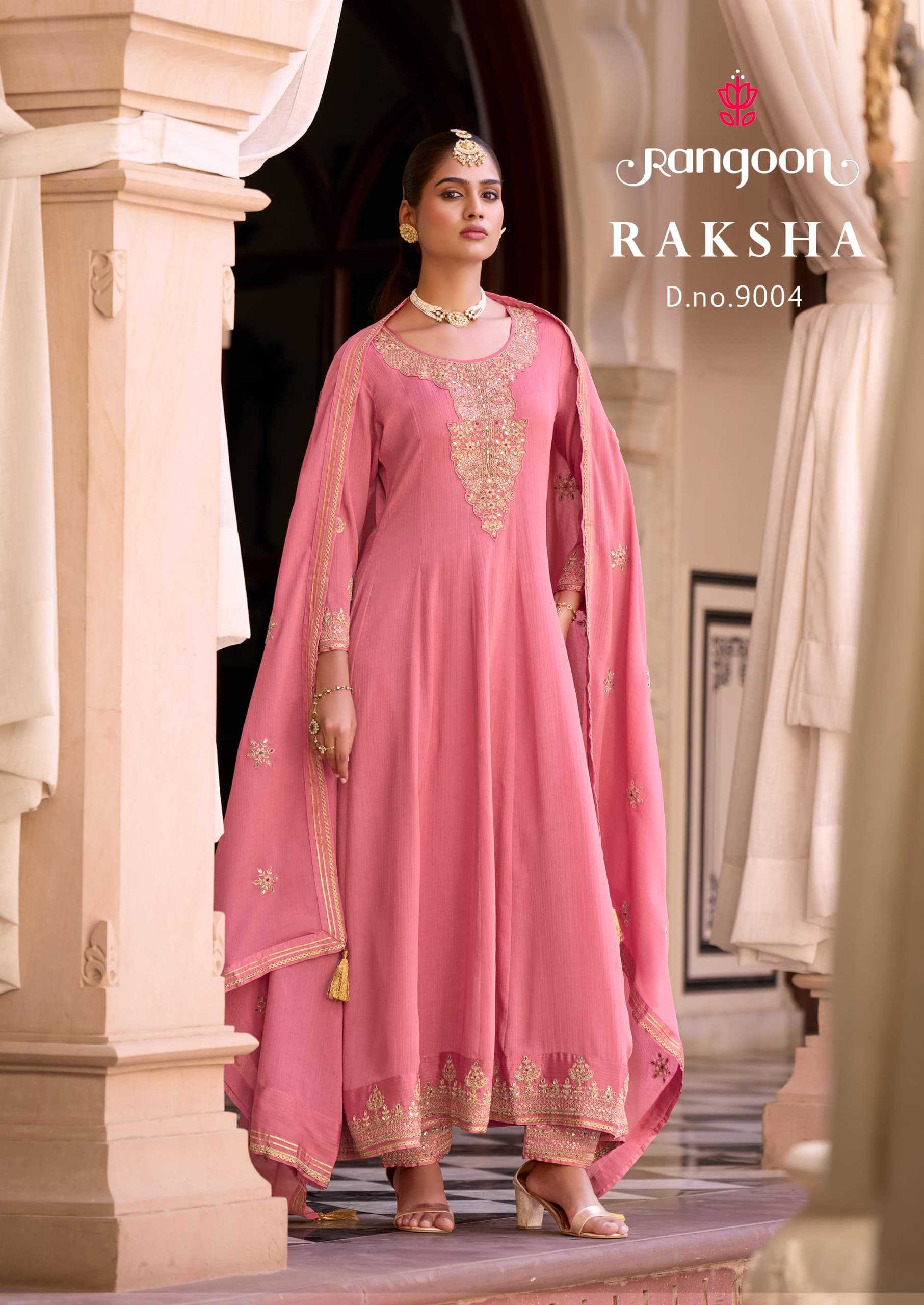 Ynf Silk RIN190 Rangoon-RAKSHA Setwise Collections Wholesale Gowns Catalogs Manufacturer