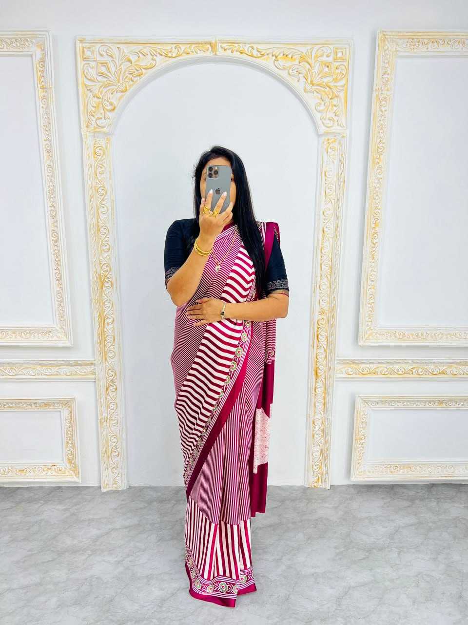 Ynf Silk RIN207 2230 Sarees Wholesale Printed Sarees Silk Sarees Office Wear Sarees Manufacturer