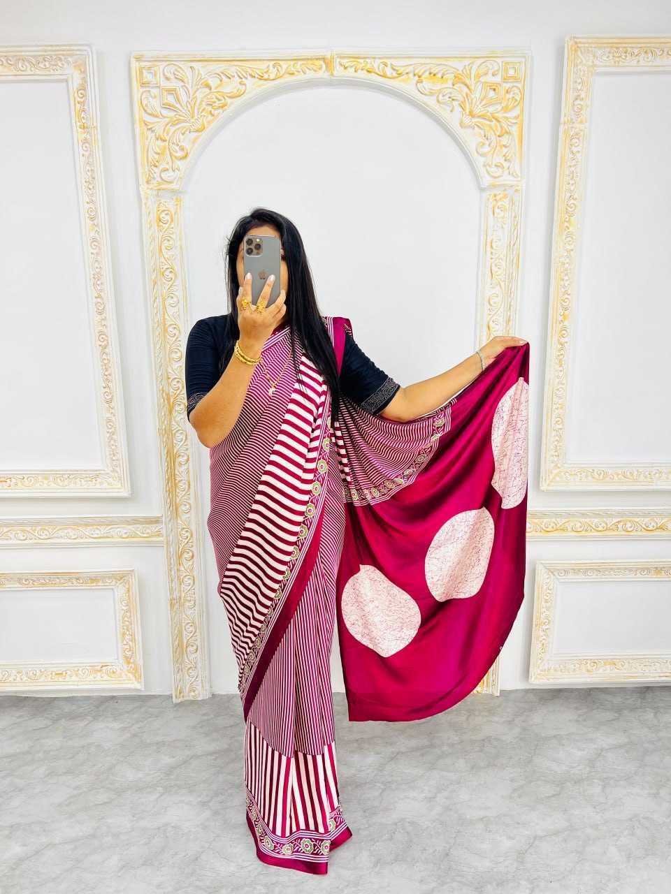 Ynf Silk RIN207 2230 Sarees Wholesale Printed Sarees Silk Sarees Office Wear Sarees Manufacturer