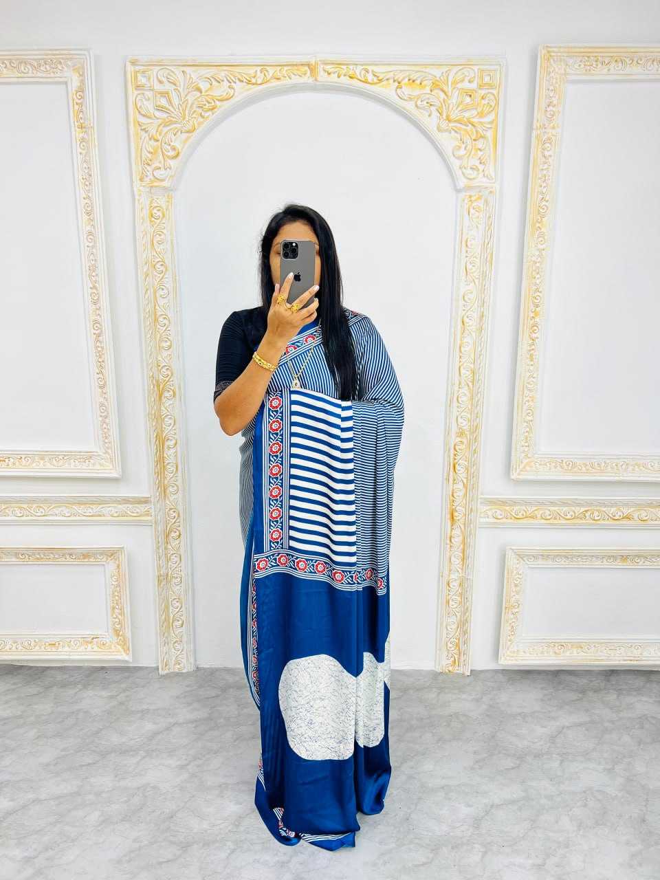 Ynf Silk RIN207 2230 Sarees Wholesale Printed Sarees Silk Sarees Office Wear Sarees Manufacturer
