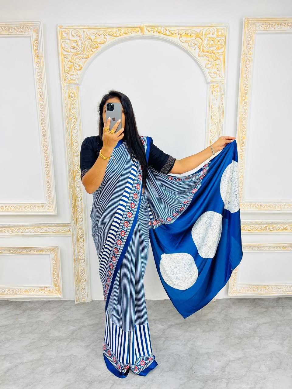 Ynf Silk RIN207 2230 Sarees Wholesale Printed Sarees Silk Sarees Office Wear Sarees Manufacturer