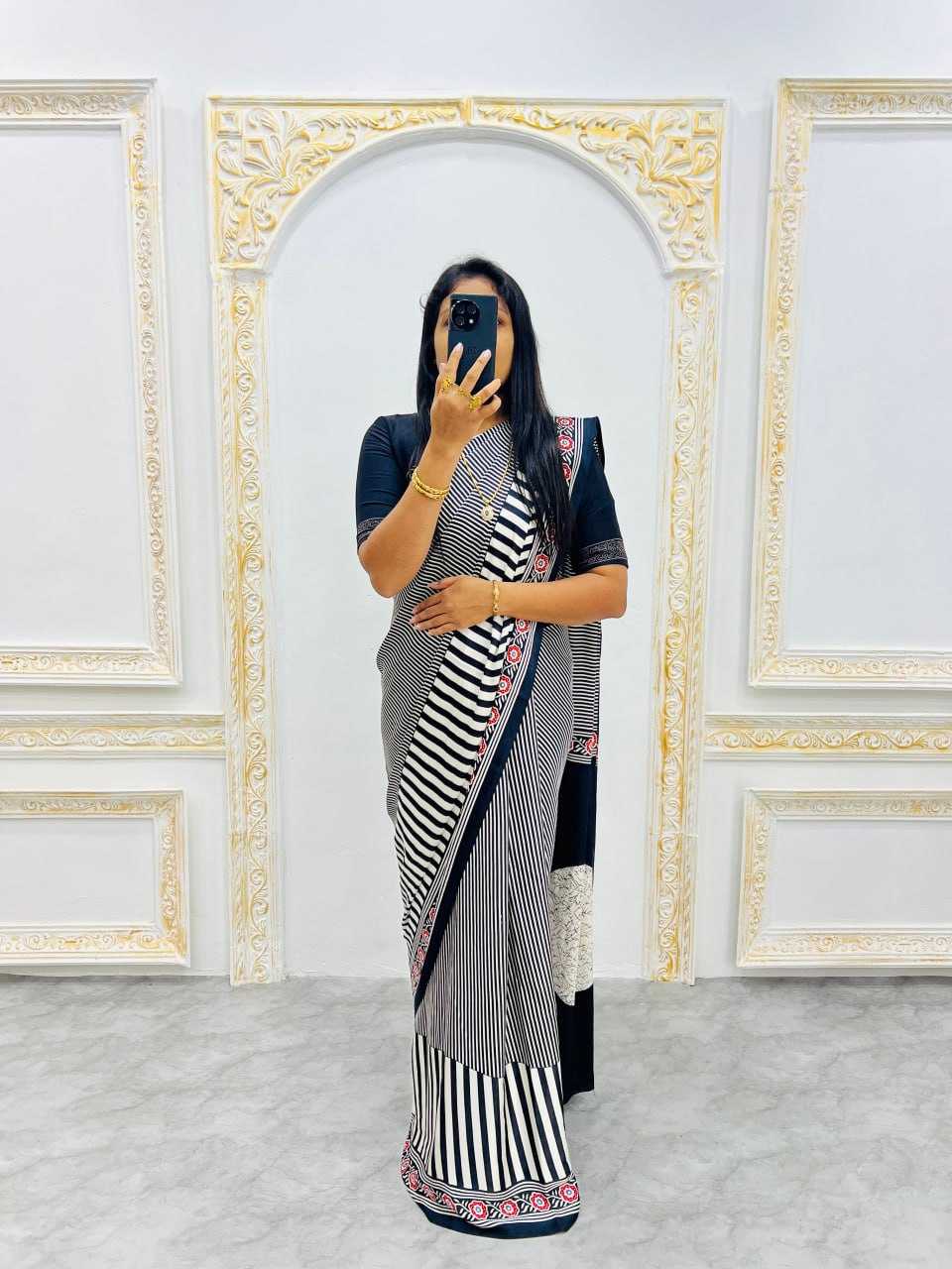 Ynf Silk RIN207 2230 Sarees Wholesale Printed Sarees Silk Sarees Office Wear Sarees Manufacturer
