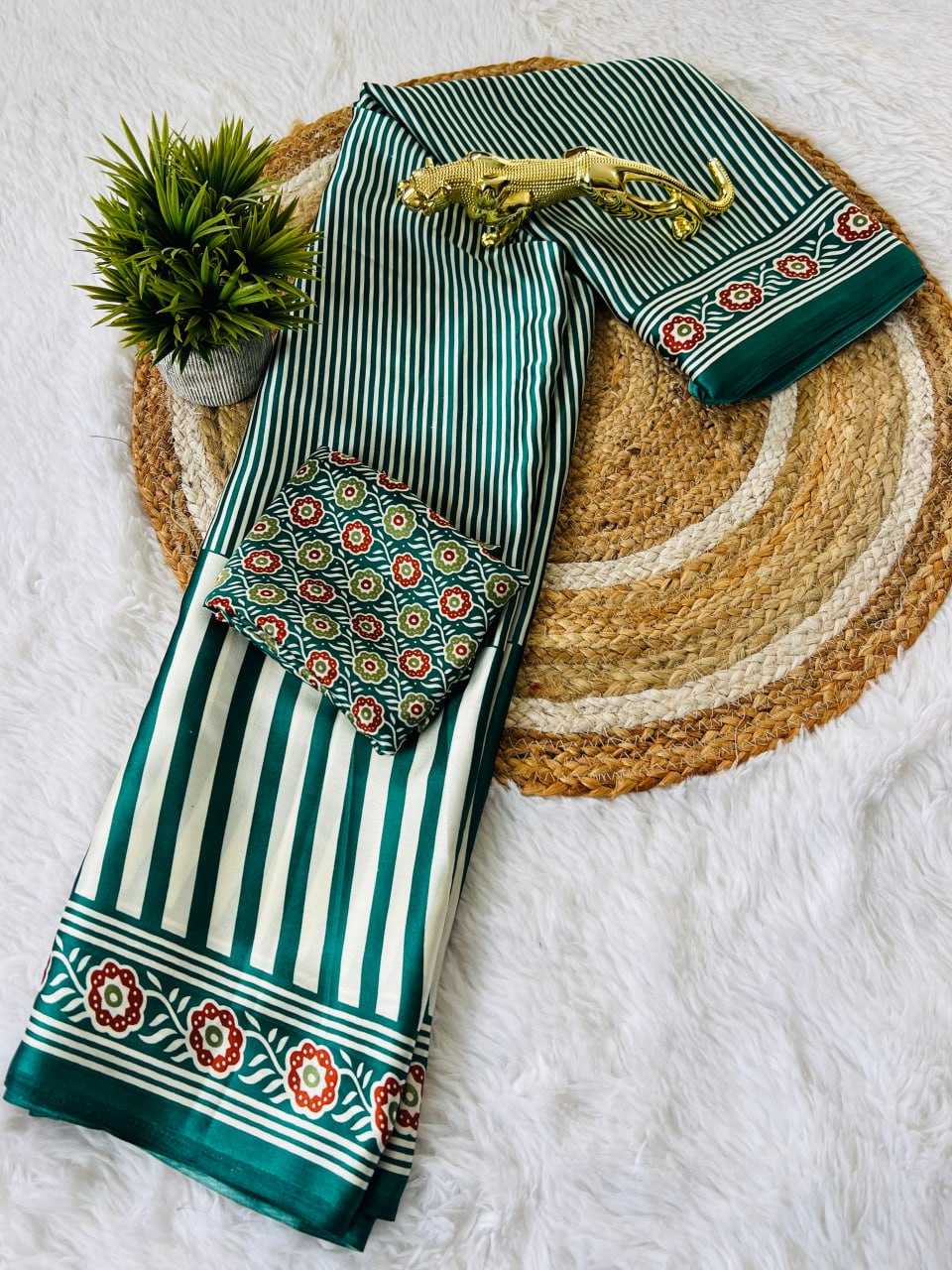Ynf Silk RIN207 2230 Sarees Wholesale Printed Sarees Silk Sarees Office Wear Sarees Manufacturer