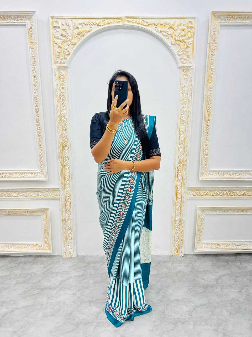 Ynf Silk RIN207 2230 Sarees Wholesale Printed Sarees Silk Sarees Office Wear Sarees Manufacturer