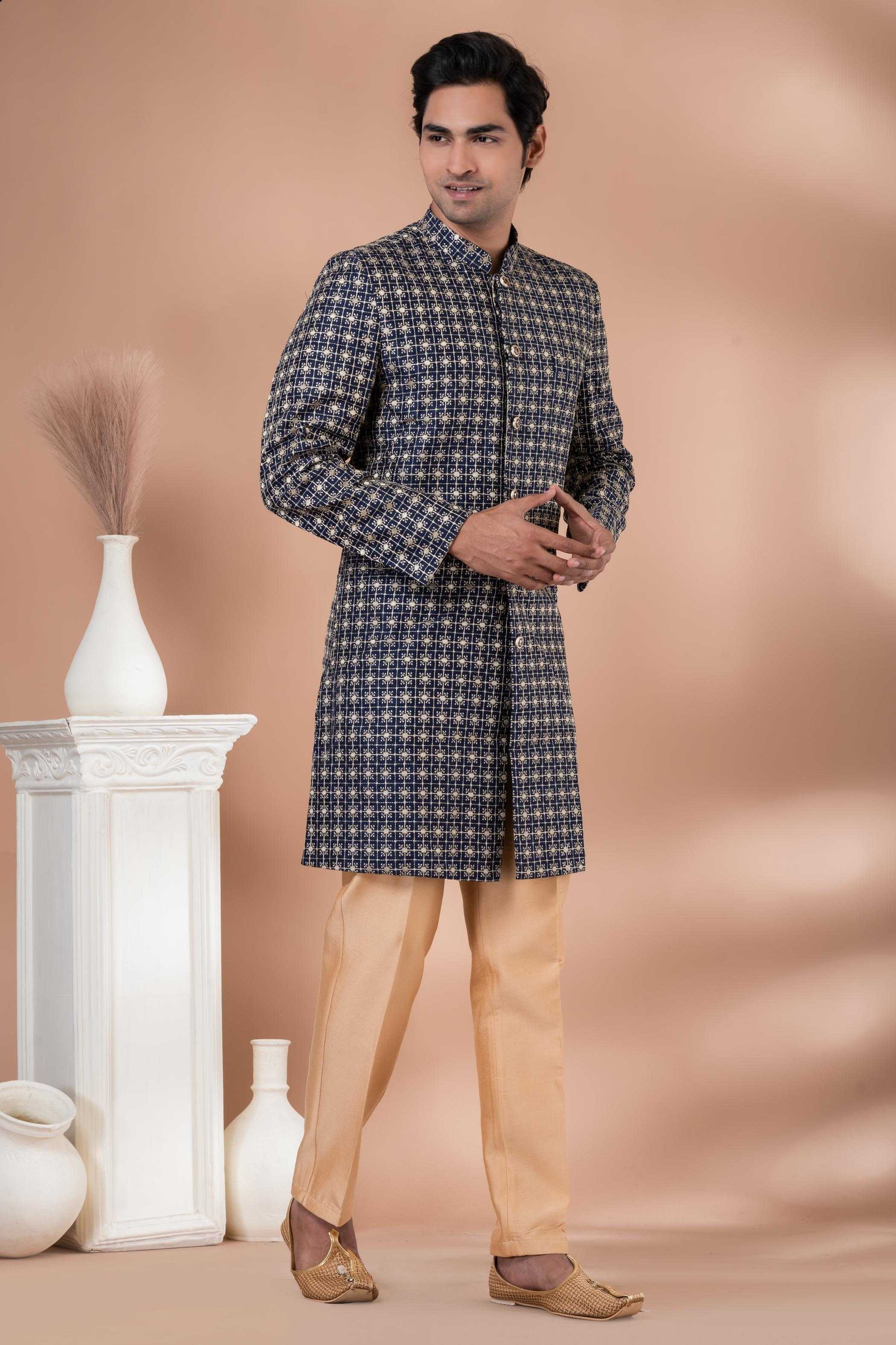Ynf Silk RIN223 1717 Mens Wear Wholesale Kurta Set with Jacket Designer Ethnic Set Indo Western Manufacturer