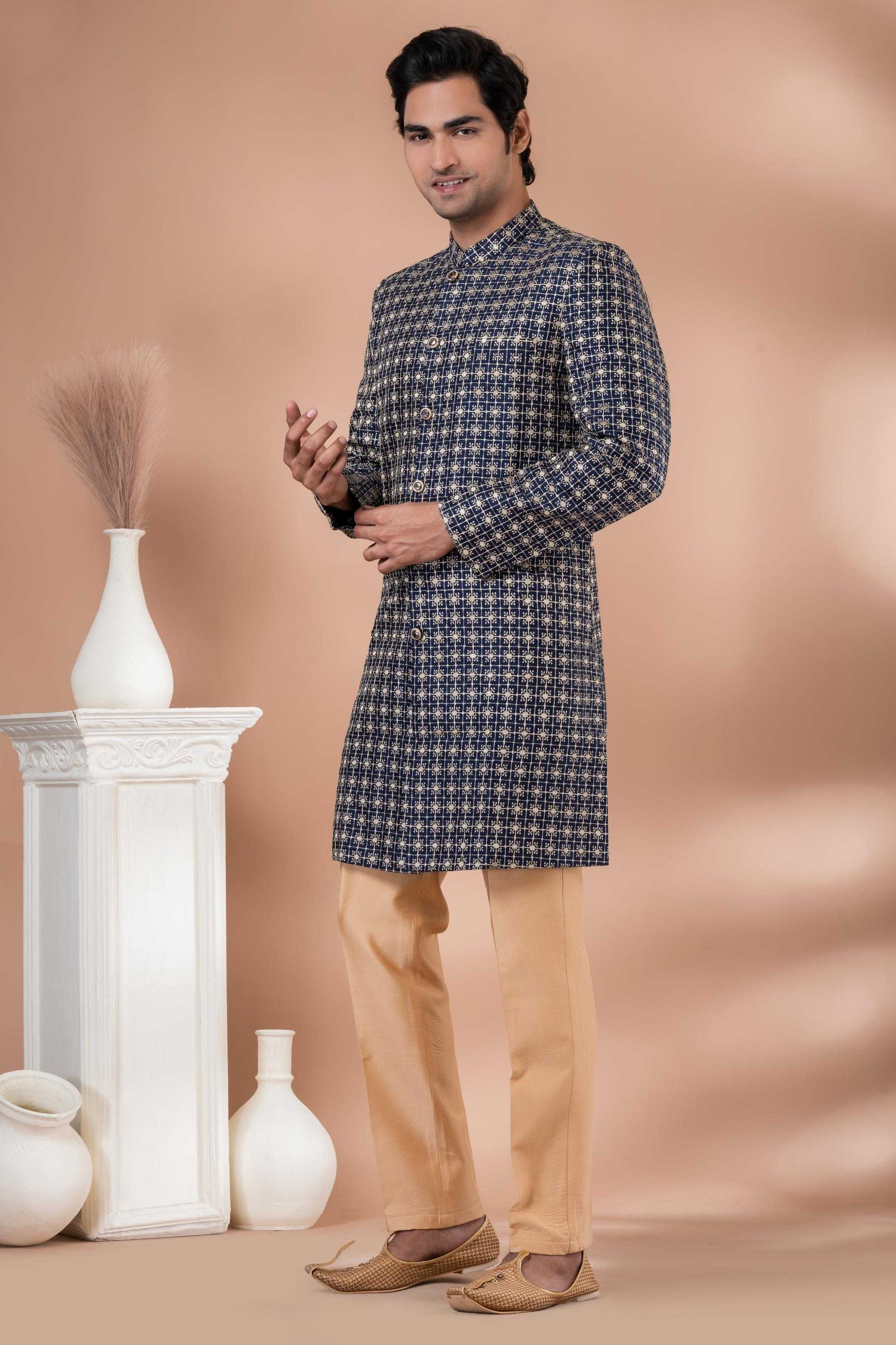 Ynf Silk RIN223 1717 Mens Wear Wholesale Kurta Set with Jacket Designer Ethnic Set Indo Western Manufacturer