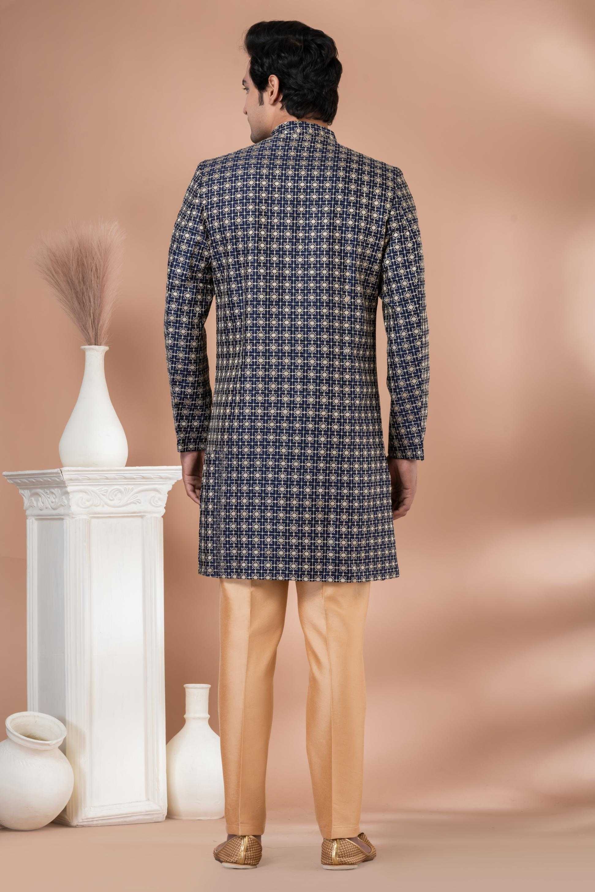 Ynf Silk RIN223 1717 Mens Wear Wholesale Kurta Set with Jacket Designer Ethnic Set Indo Western Manufacturer