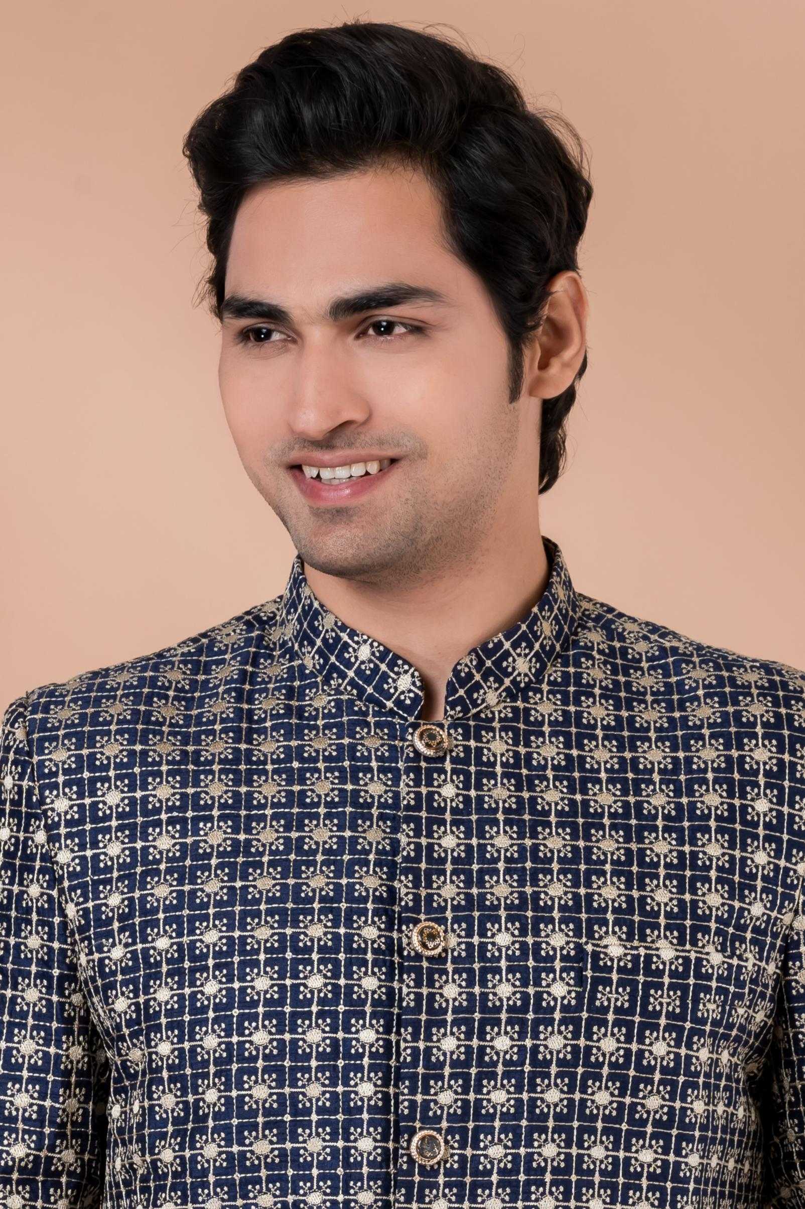 Ynf Silk RIN223 1717 Mens Wear Wholesale Kurta Set with Jacket Designer Ethnic Set Indo Western Manufacturer