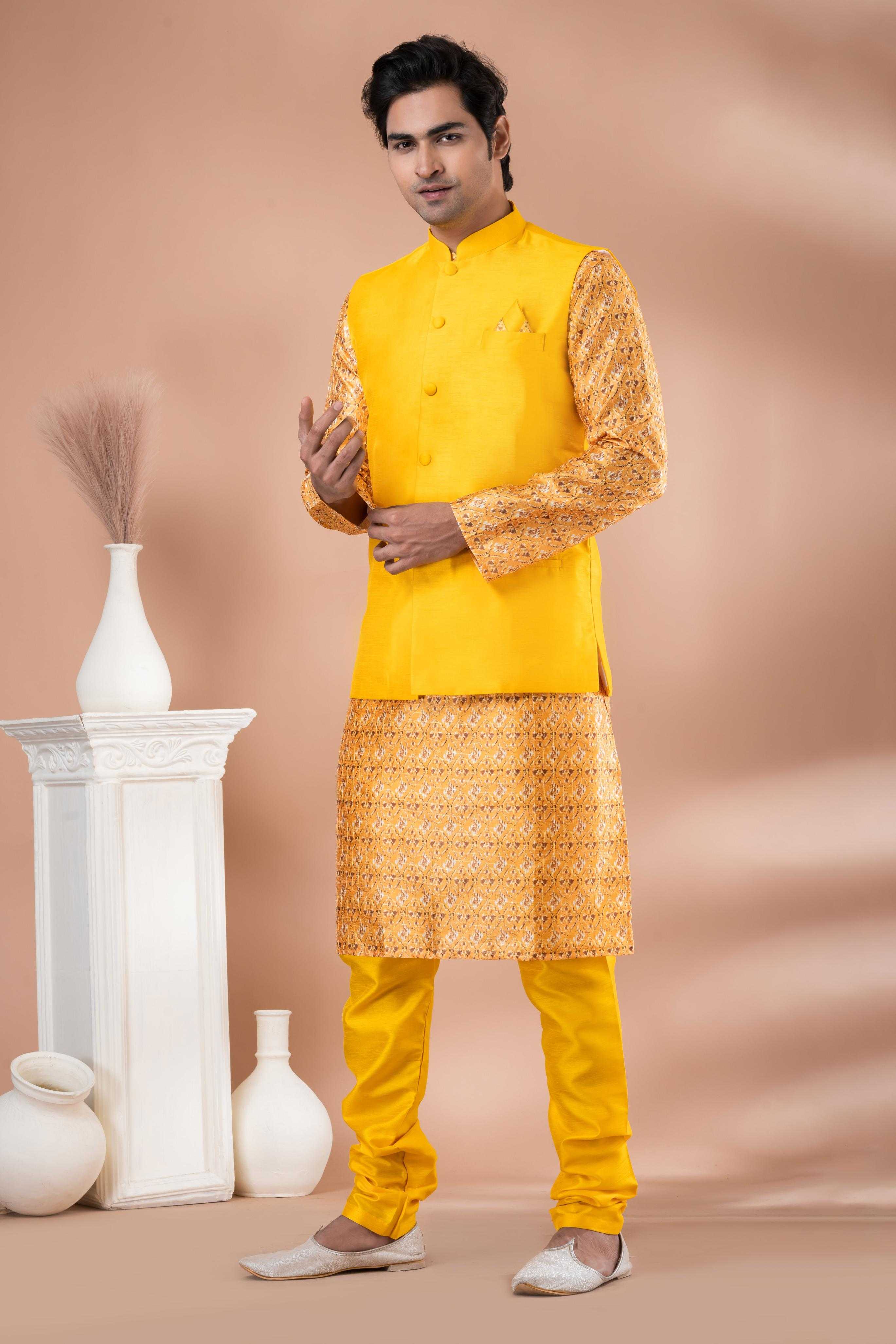 Ynf Silk RIN223 2330A Mens Wear Wholesale Nehru Jacket Festive & Wedding Coats Modi Jackets Manufacturer