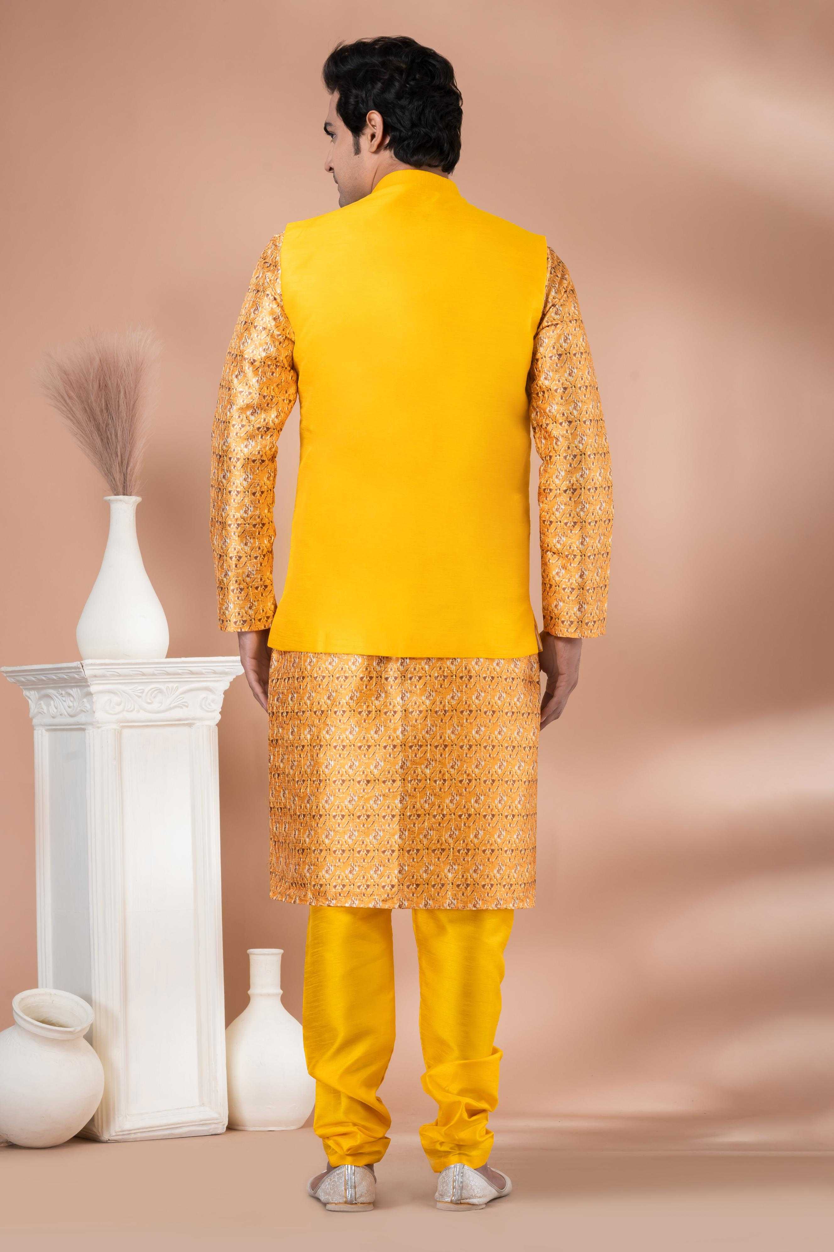 Ynf Silk RIN223 2330A Mens Wear Wholesale Nehru Jacket Festive & Wedding Coats Modi Jackets Manufacturer