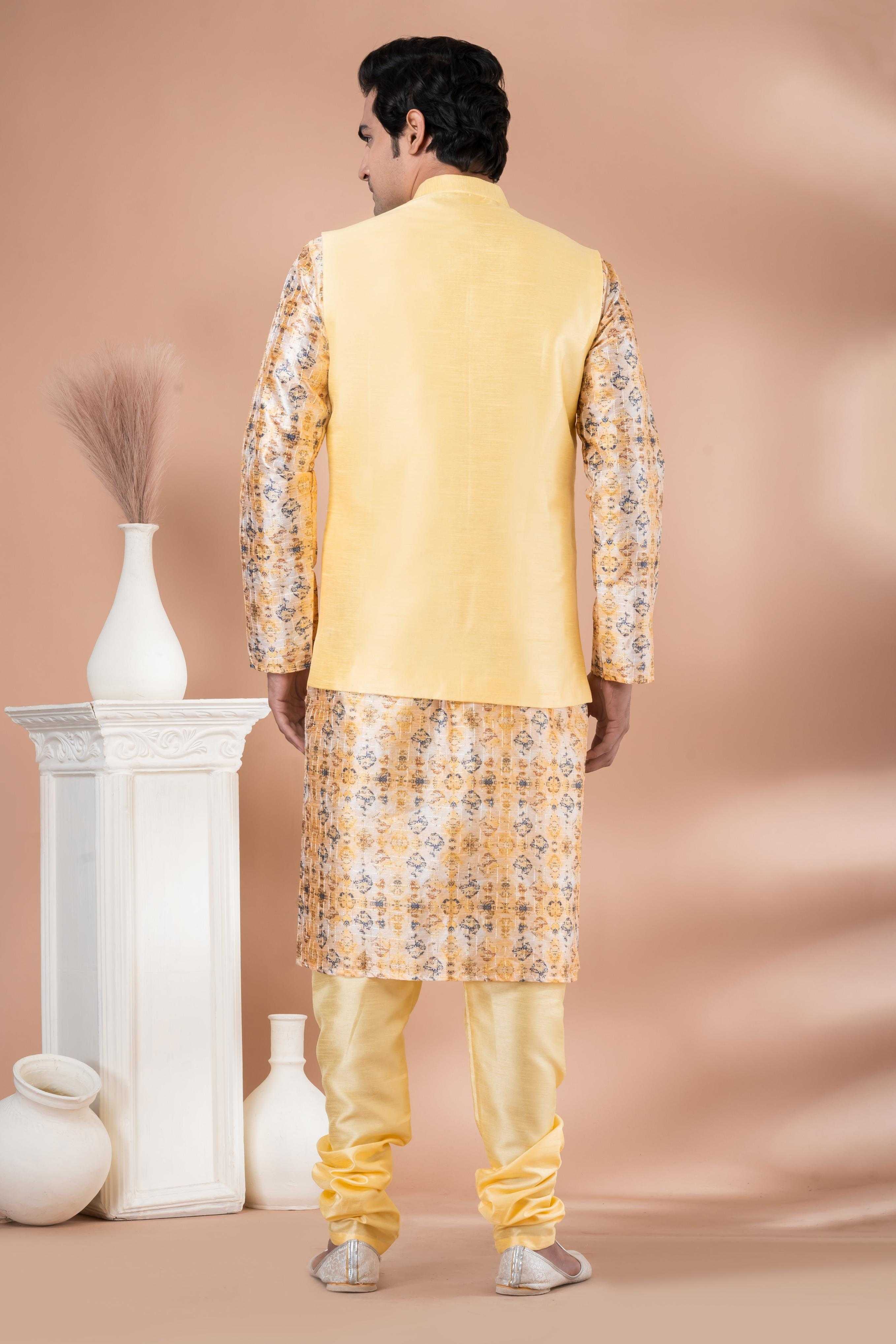 Ynf Silk RIN223 2331B Mens Wear Wholesale Nehru Jacket Festive & Wedding Coats Modi Jackets Manufacturer