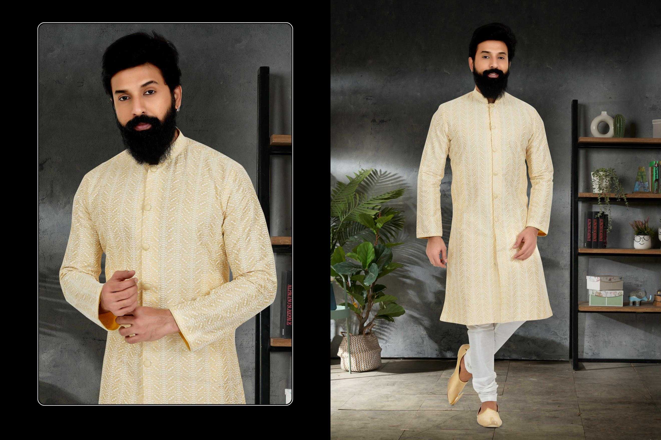 Ynf Silk RIN223 3062C Mens Wear Wholesale Mens Kurtas Mens Kurta Pyjama Men Wedding kurta Manufacturer