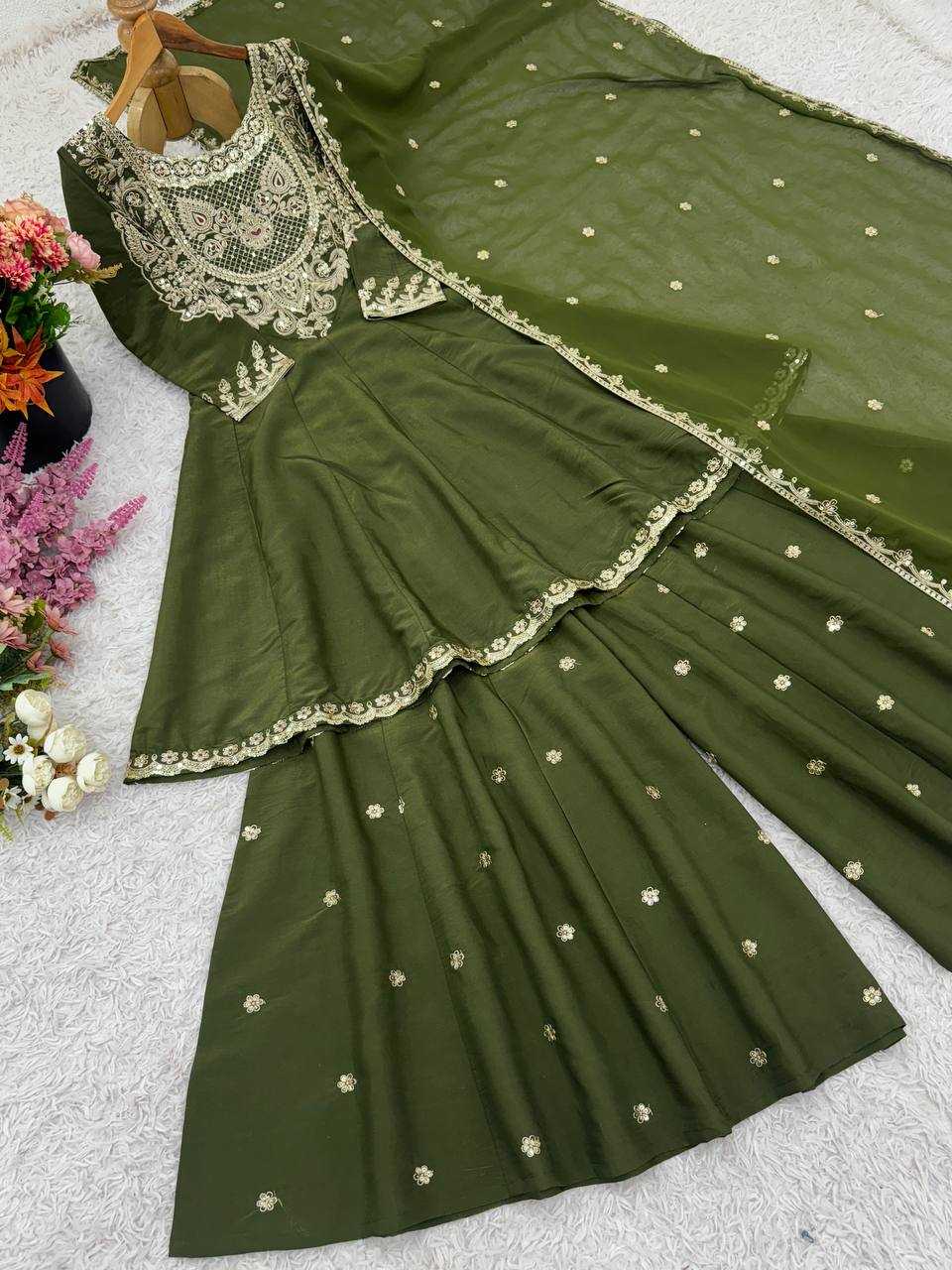 Ynf Simar silk KESH499 518 Suits & Dresses Wholesale Sharara Salwar Suits Embroidery Suits Ladies Silk Suit Manufacturer