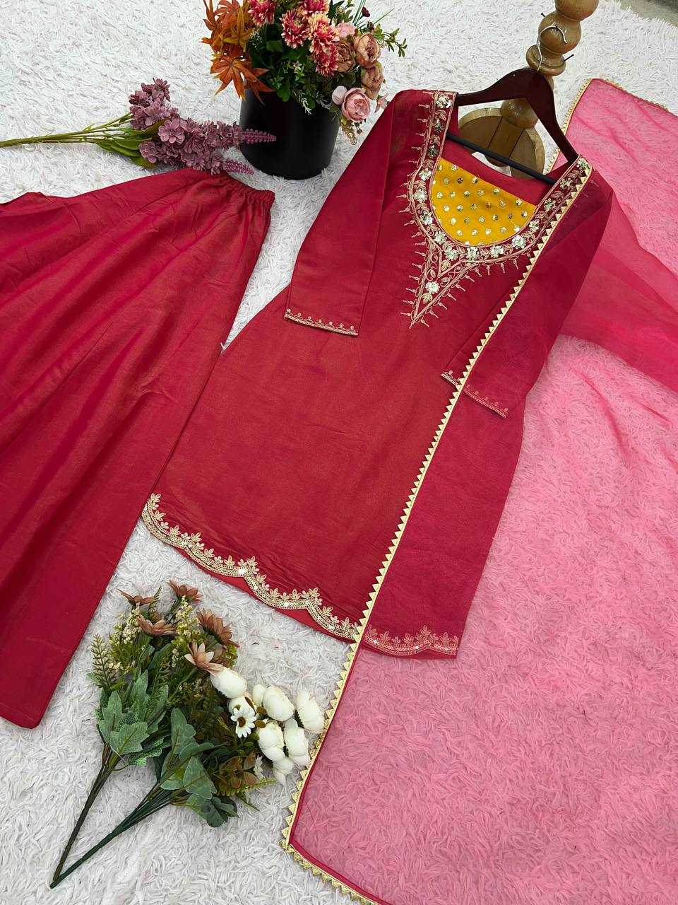 Ynf Simar silk KESH499 5288 Suits & Dresses Wholesale Embroidery Suits Ladies Silk Suit Party wear suits Manufacturer
