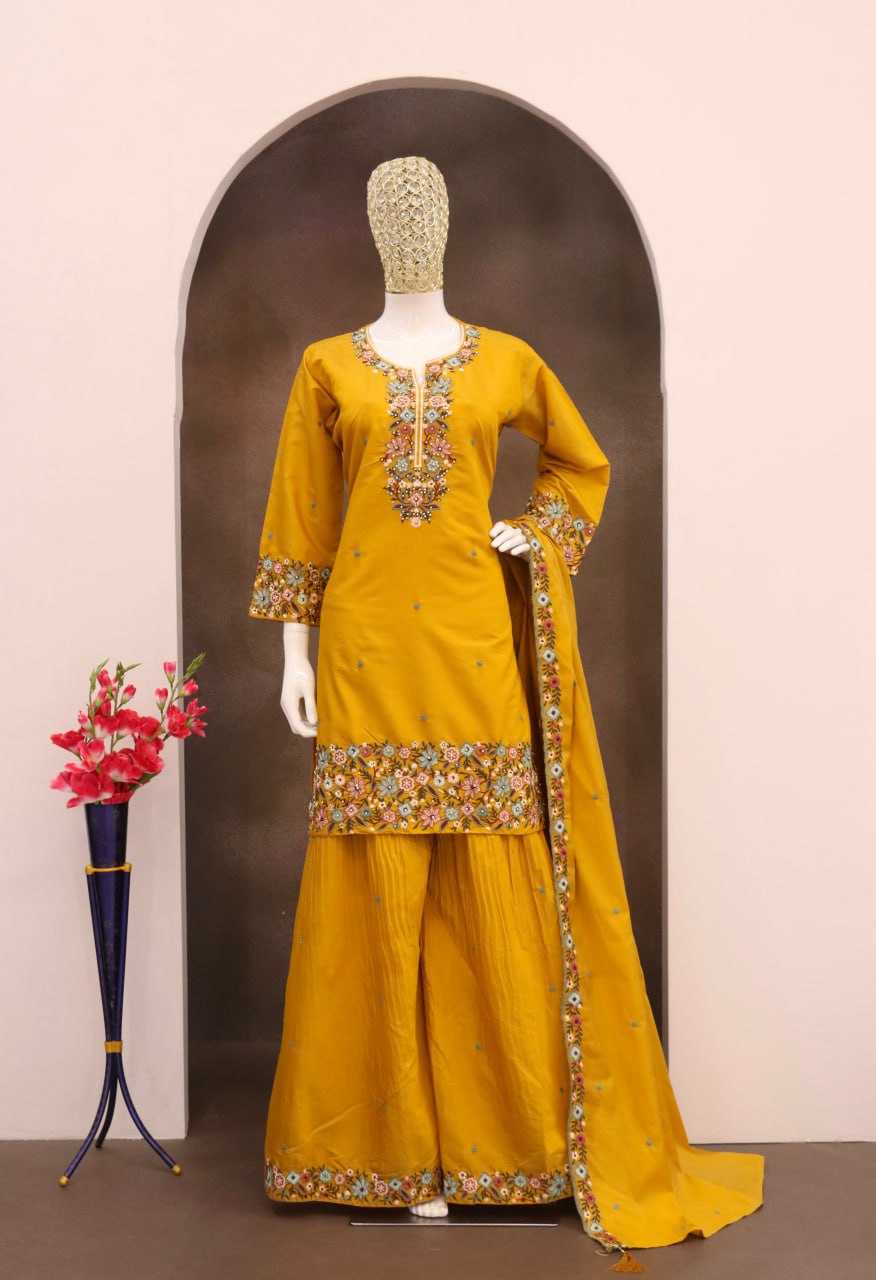 Ynf Simar silk KESH504 10224 Suits & Dresses Wedding Collections Festive Collections Wholesale Embroidery Suits Palazzo Suit Designer Suits Manufacturer
