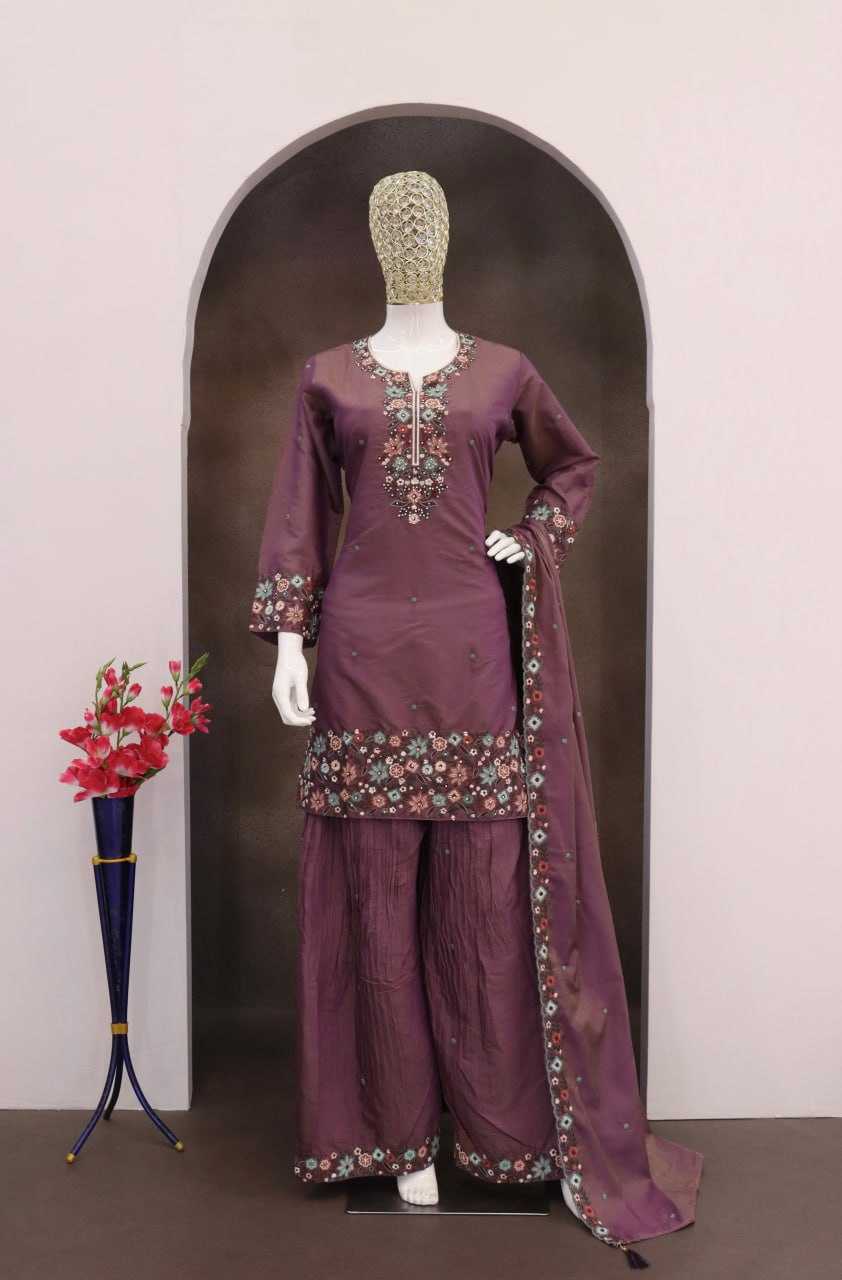 Ynf Simar silk KESH504 10224 Suits & Dresses Wedding Collections Festive Collections Wholesale Embroidery Suits Palazzo Suit Designer Suits Manufacturer