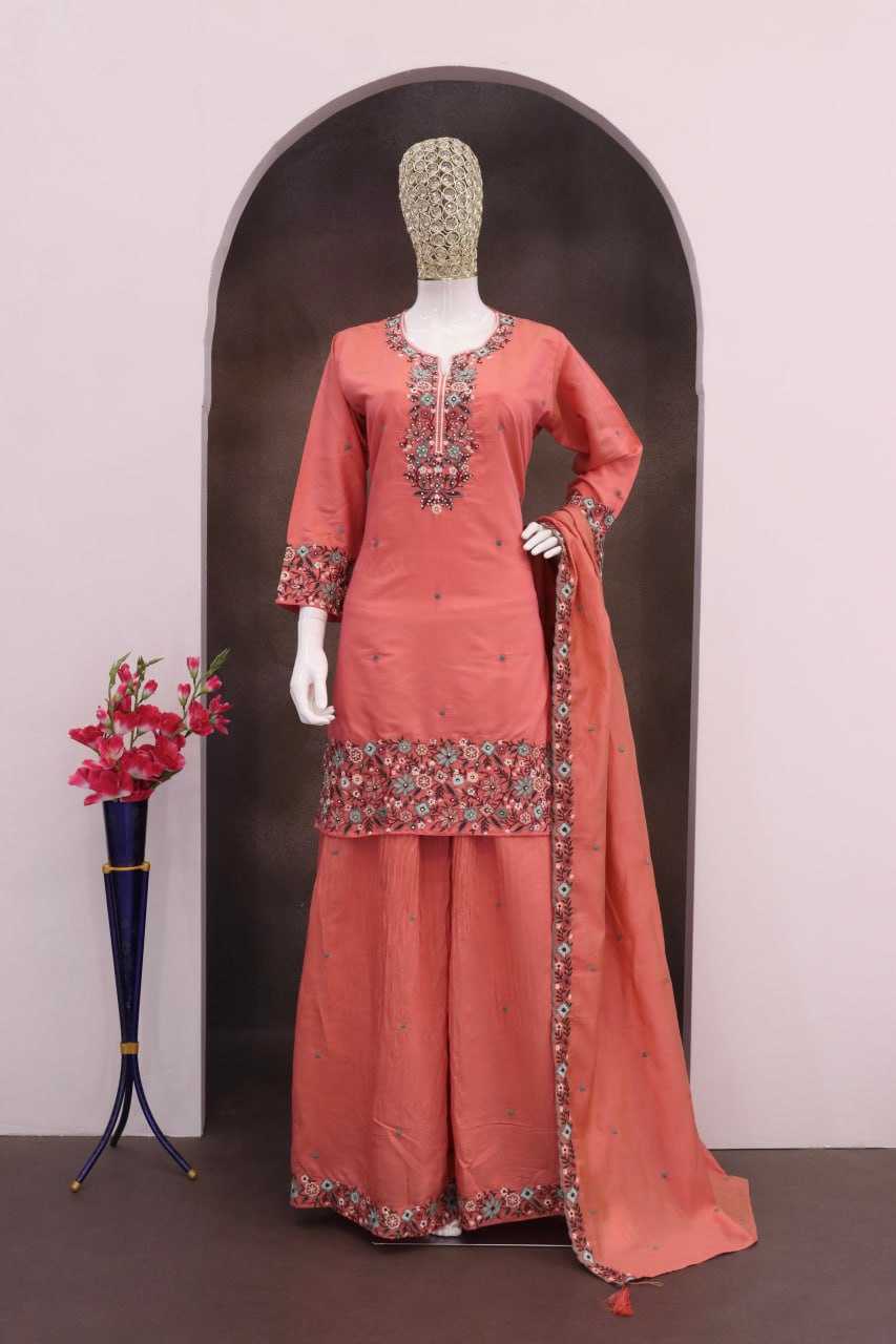 Ynf Simar silk KESH504 10224 Suits & Dresses Wedding Collections Festive Collections Wholesale Embroidery Suits Palazzo Suit Designer Suits Manufacturer