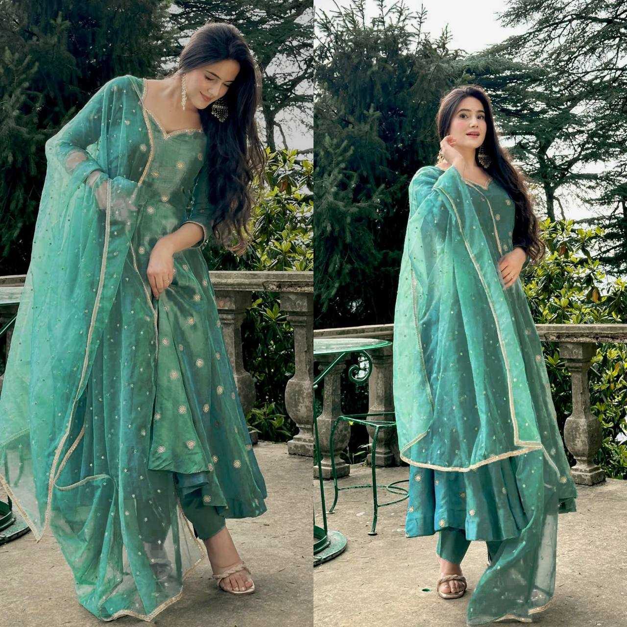 Ynf Simar silk KESH515 1251 Gowns Wholesale Fancy Gowns Embroidery Gowns Anarkali Gown Sequin Gowns Manufacturer