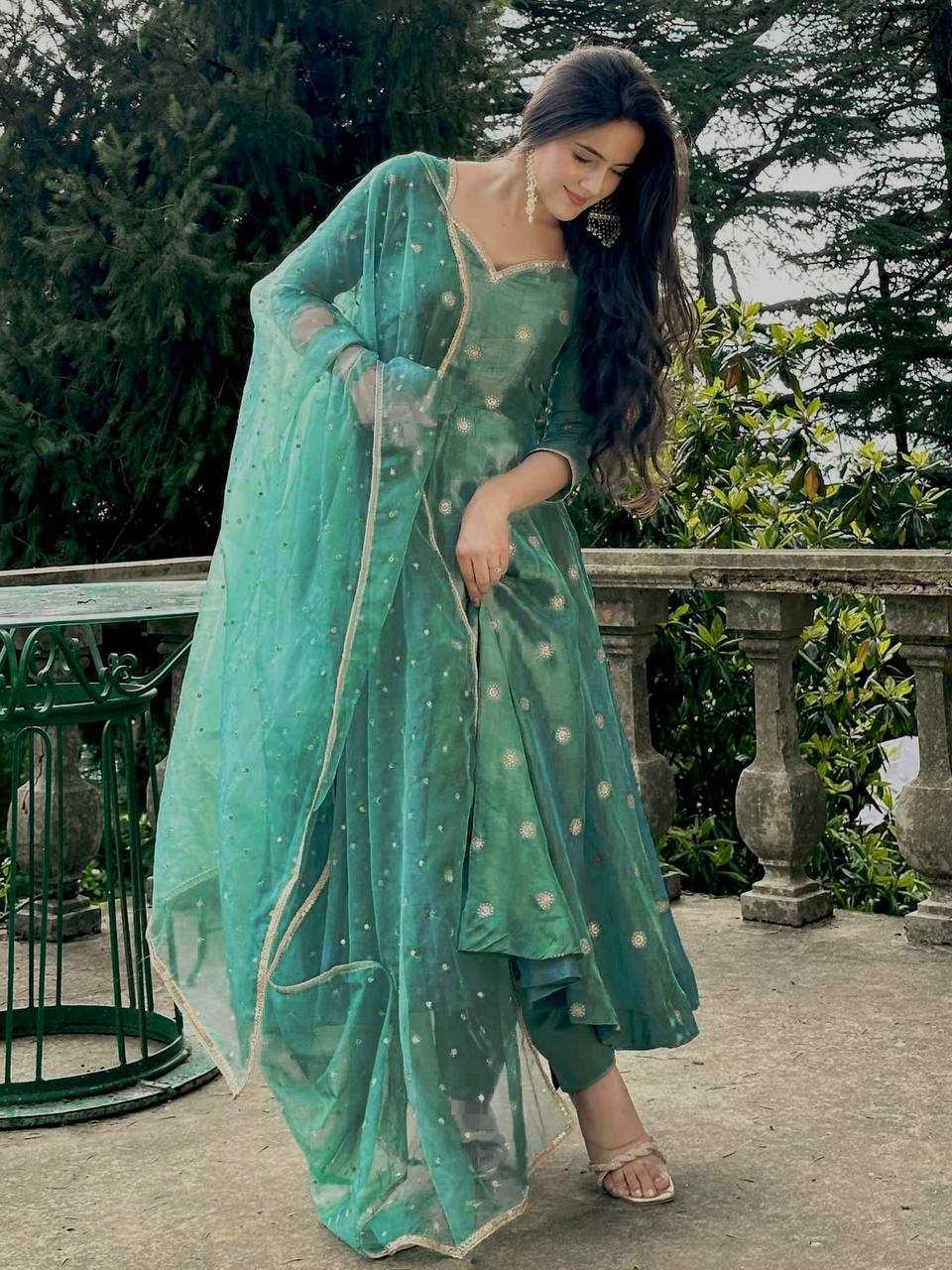 Ynf Simar silk KESH515 1251 Gowns Wholesale Fancy Gowns Embroidery Gowns Anarkali Gown Sequin Gowns Manufacturer