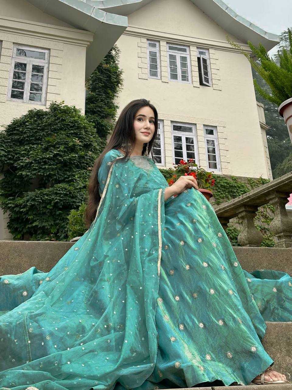 Ynf Simar silk KESH515 1251 Gowns Wholesale Fancy Gowns Embroidery Gowns Anarkali Gown Sequin Gowns Manufacturer