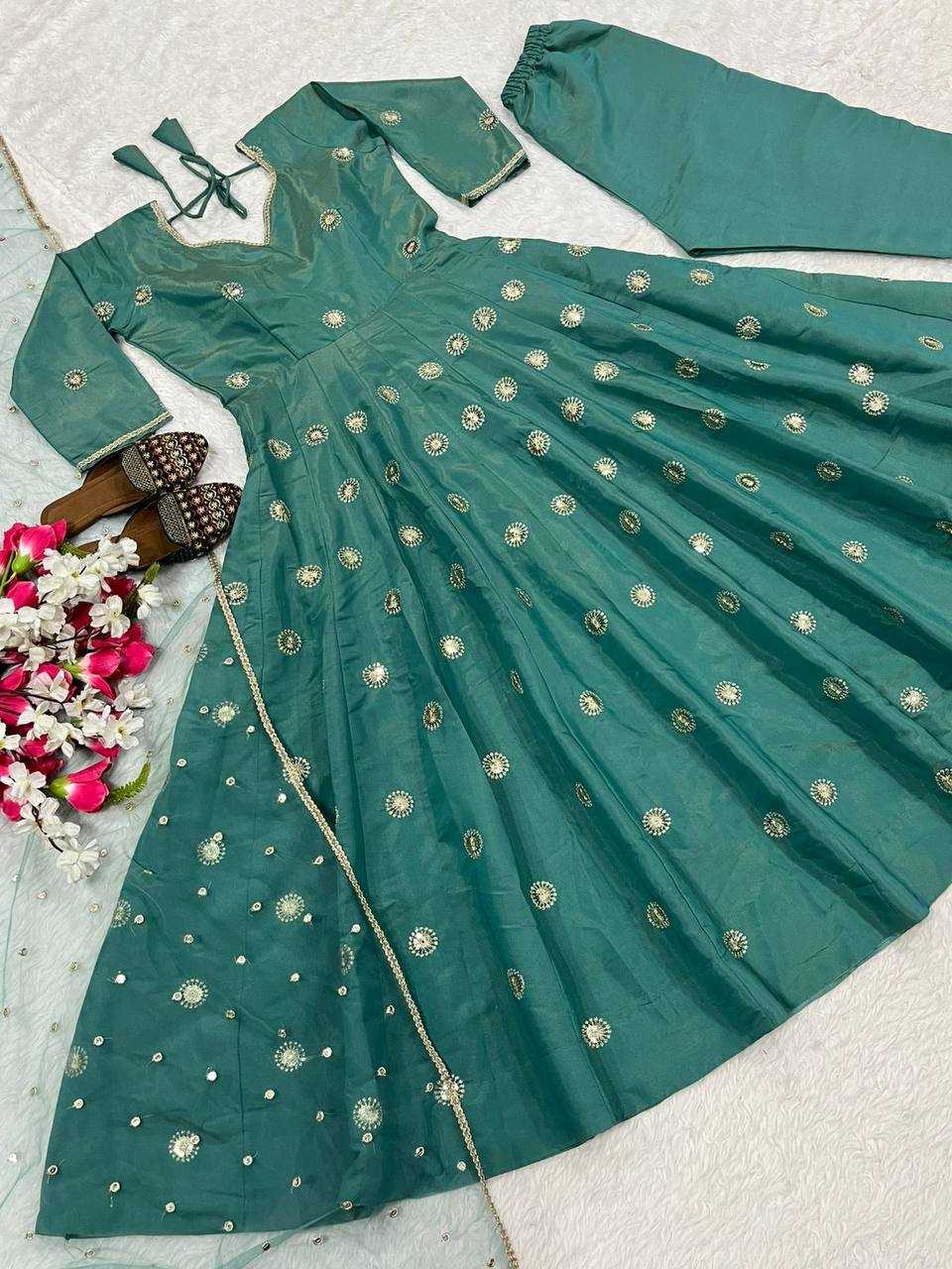 Ynf Simar silk KESH515 1251 Gowns Wholesale Fancy Gowns Embroidery Gowns Anarkali Gown Sequin Gowns Manufacturer
