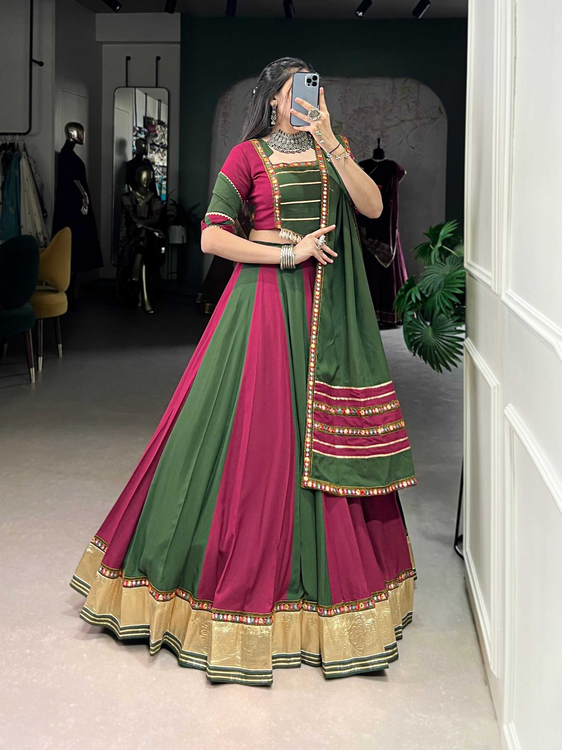Ynf Slub Reyon KESH134 1631 Lehengas Wholesale Fancy Lehenga Mirror Work Lehenga Gota Patti Lehenga Manufacturer