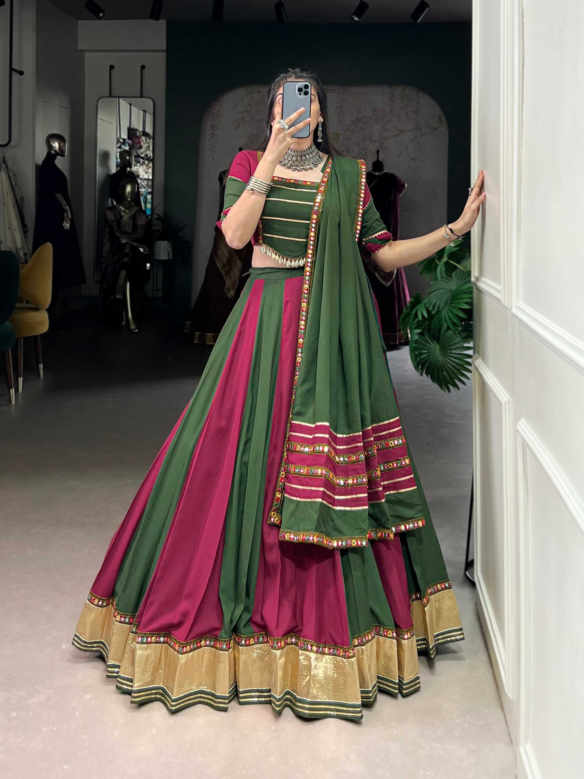 Ynf Slub Reyon KESH134 1631 Lehengas Wholesale Fancy Lehenga Mirror Work Lehenga Gota Patti Lehenga Manufacturer
